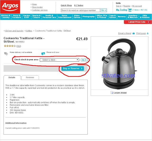 stiva teo, 愛爾蘭日常用品 argos 2